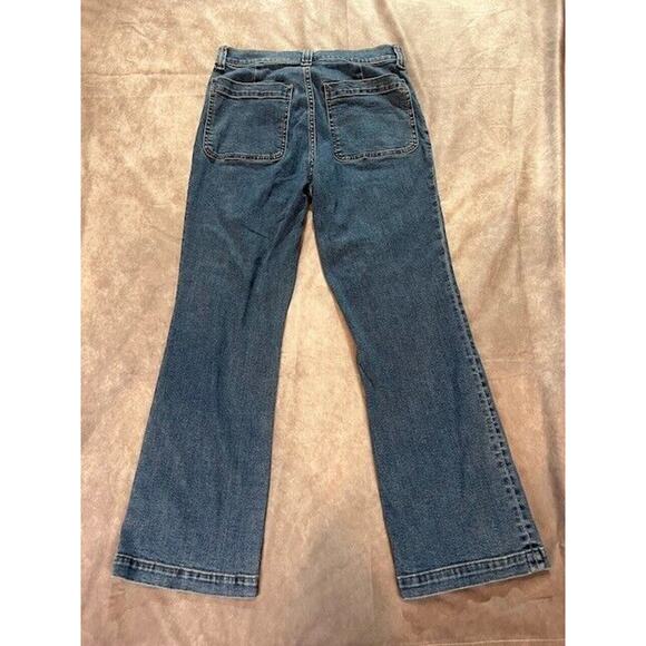 Madewell Womens Mid Rise Kick Out Crop Jeans Bootcut Medium Wash Blue 28 NWOT - Picture 3 of 9